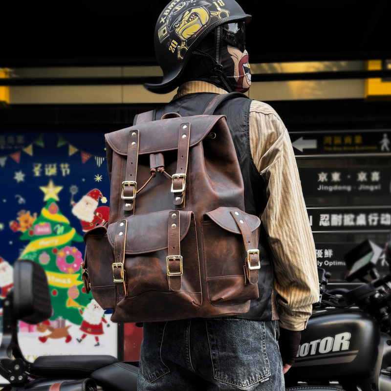 New Arrivals Leather Backpack  - Leather Backpack Vintage ulasan dan harga