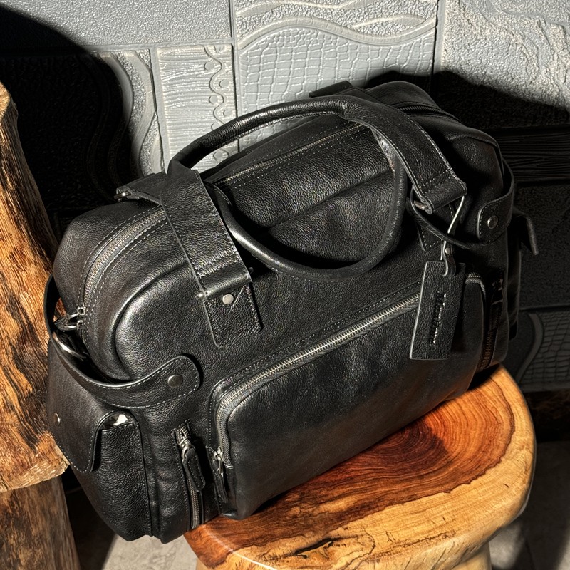 Vintage vegetable tanned leath - Leather Backpack Vintage ulasan dan harga