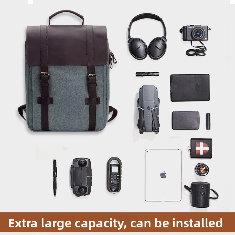 Fashion trend backpack schoolb - Canvas Backpack Casual ulasan dan harga