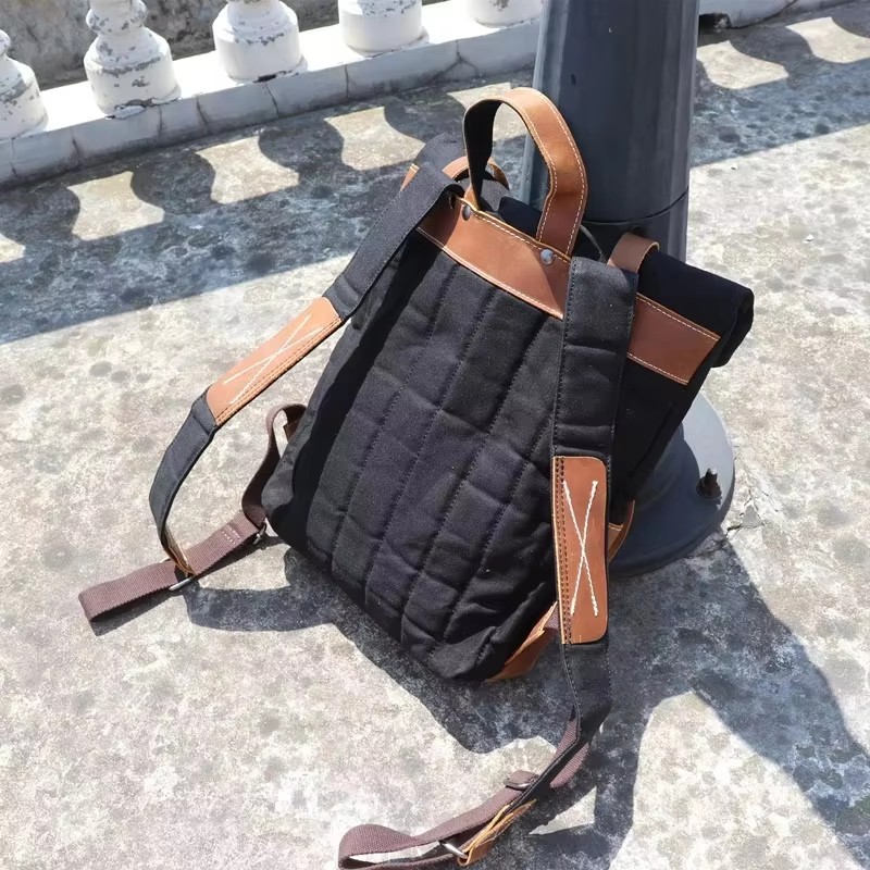 Fashion Men Backpack Waxed Can - Leather Backpack Vintage ulasan dan harga