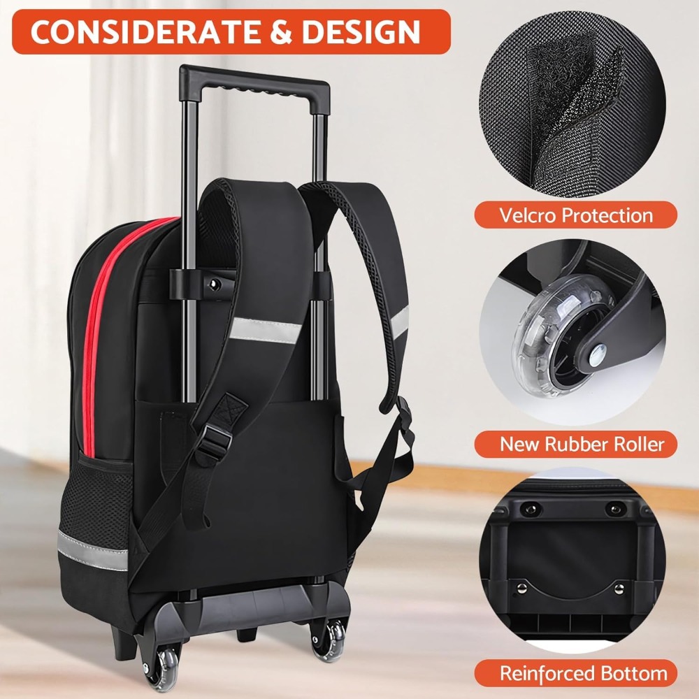 3PCS Kids Rolling Backpack for - School Backpack Teen ulasan dan harga