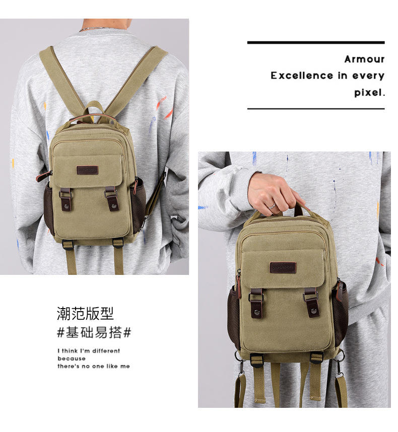 New Canvas Chest Bag Men Large - Canvas Backpack Casual ulasan dan harga